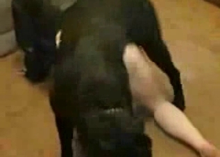 Tight pussy cutie enjoying hardcore bestiality