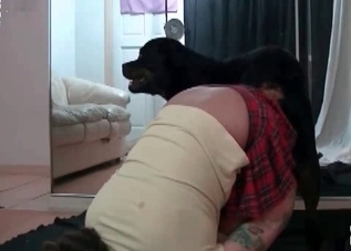 Dirty dog enjoying intense fucking on camera