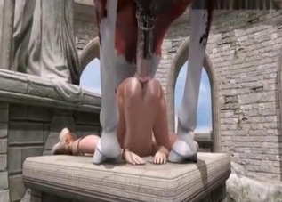 Lara Croft fucks a horse instead of raiding tombs